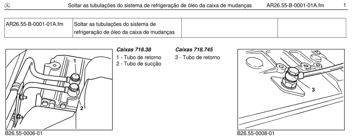 Página do manual de oficina Mercedes-Benz 709 (3 versões)