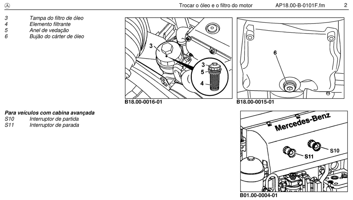 Página do manual de oficina Mercedes-Benz 712 (5 versões)