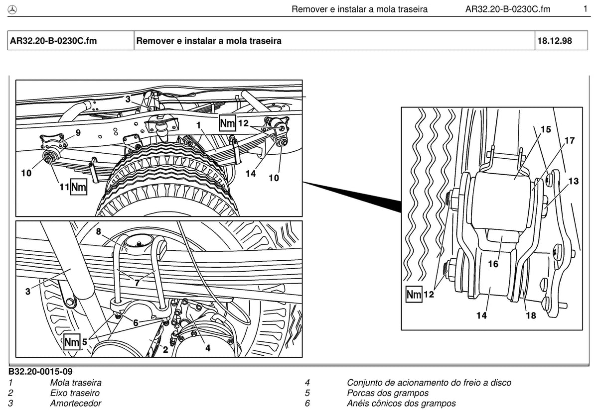 Página do manual de oficina Mercedes-Benz 914 (2 versões)