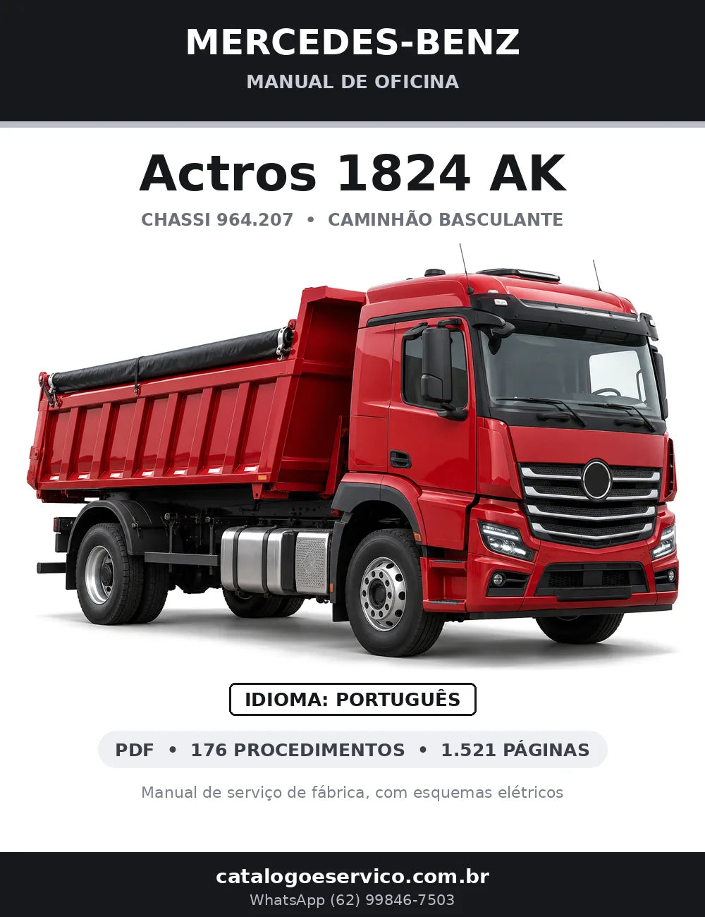 Capa do manual de oficina Mercedes-Benz Actros 1824 AK