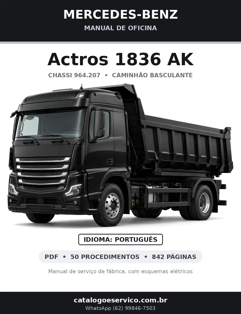 Capa do manual de oficina Mercedes-Benz Actros 1836 AK