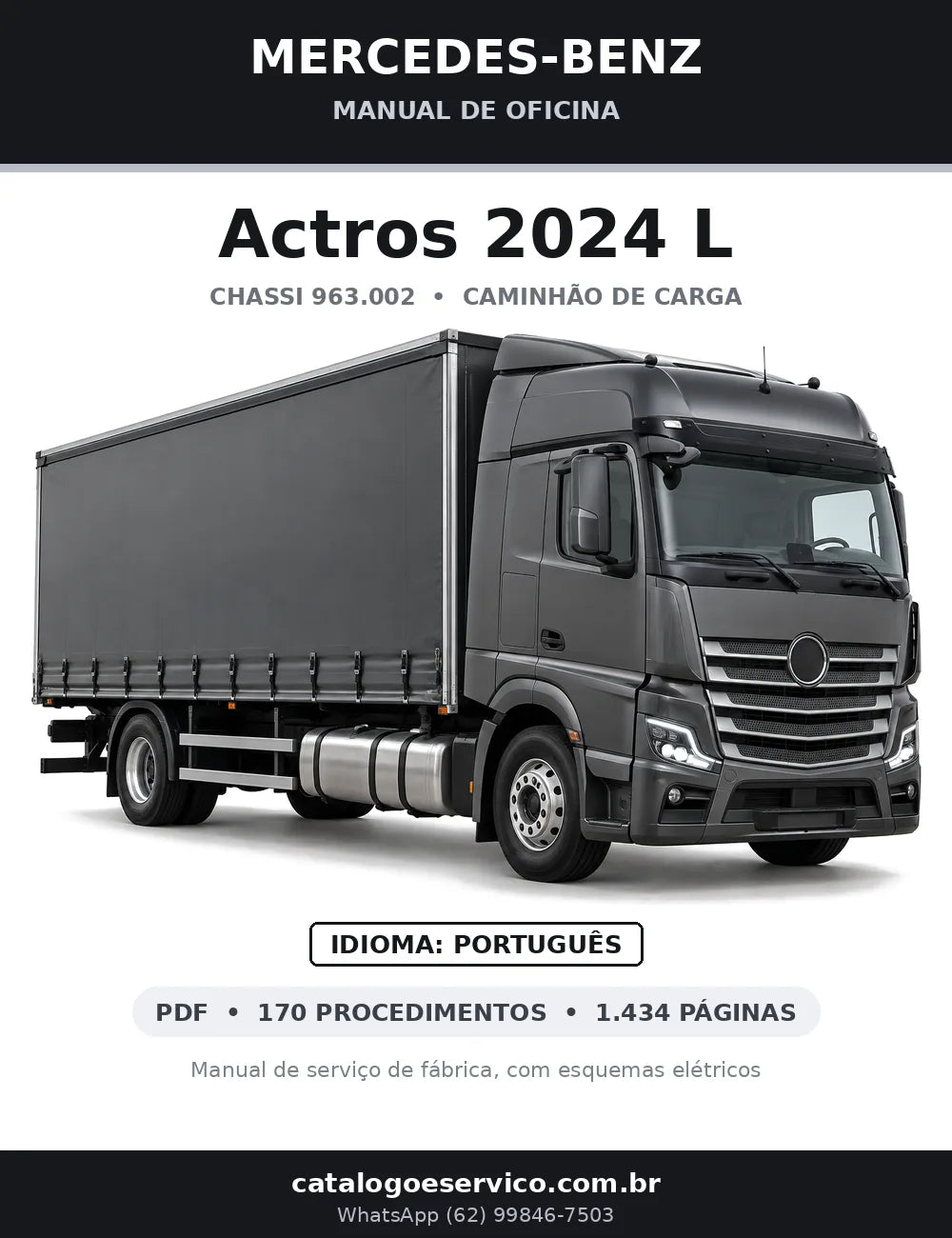 Capa do manual de oficina Mercedes-Benz Actros 2024 L