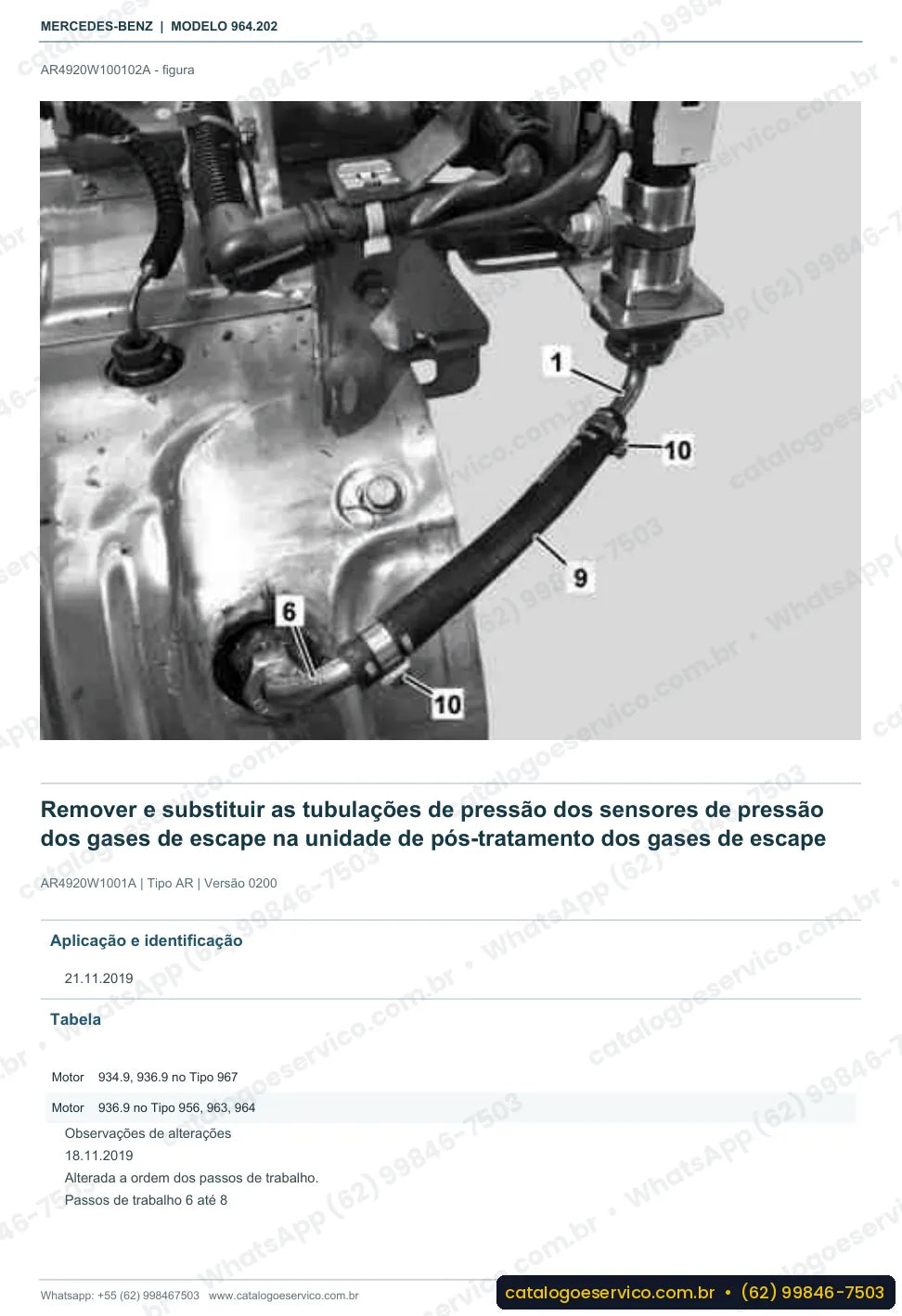 Página de procedimento do manual de oficina Mercedes-Benz Actros 2024 LK