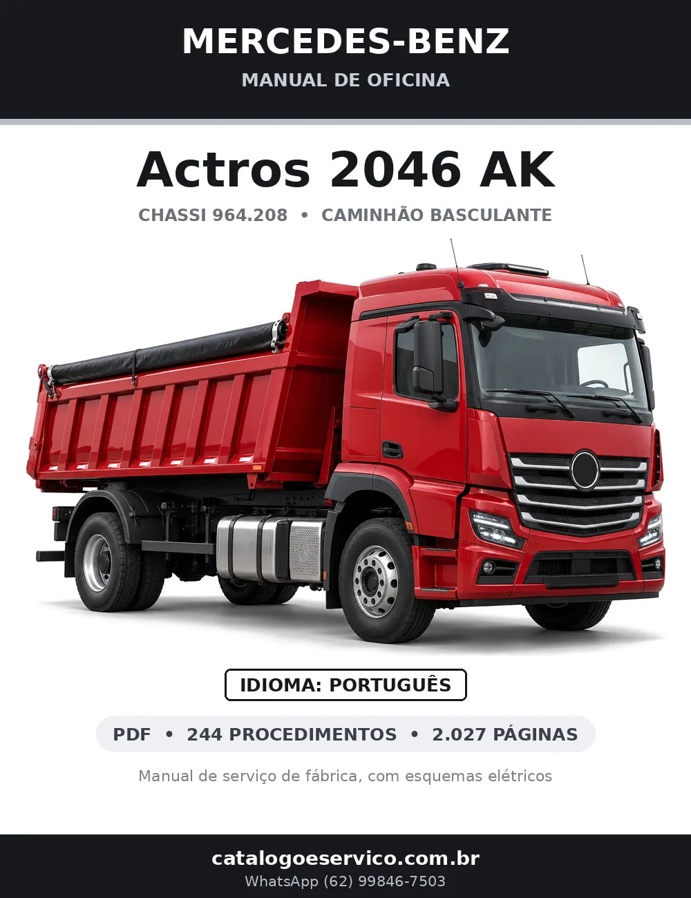 Capa do manual de oficina Mercedes-Benz Actros 2046 AK