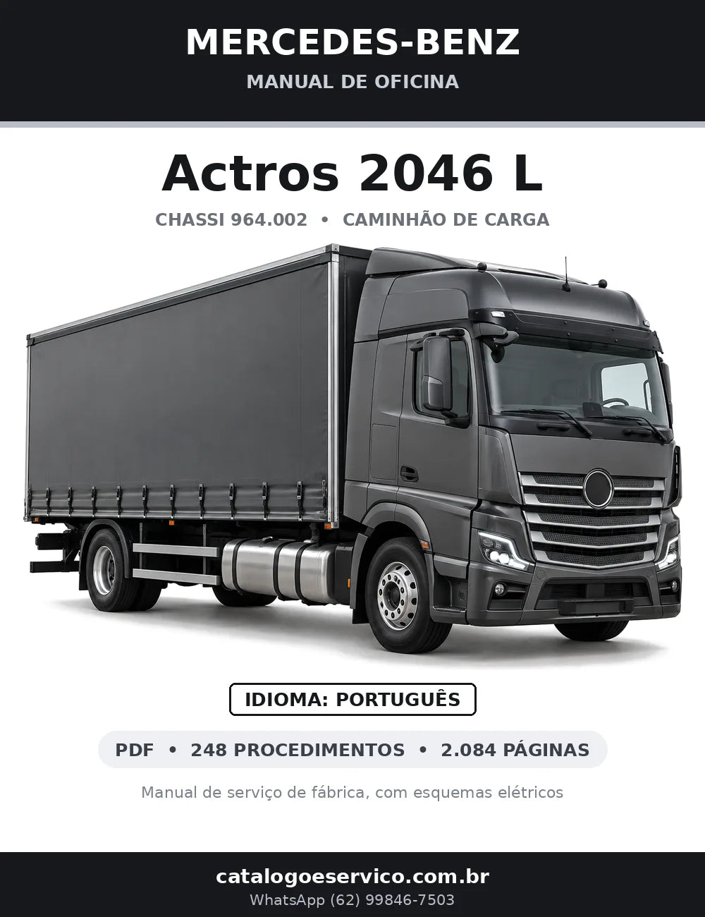 Capa do manual de oficina Mercedes-Benz Actros 2046 L
