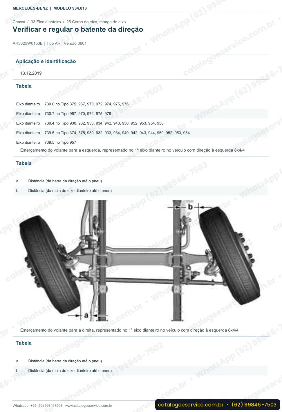 Página de procedimento do manual de oficina Mercedes-Benz Actros 2054 S