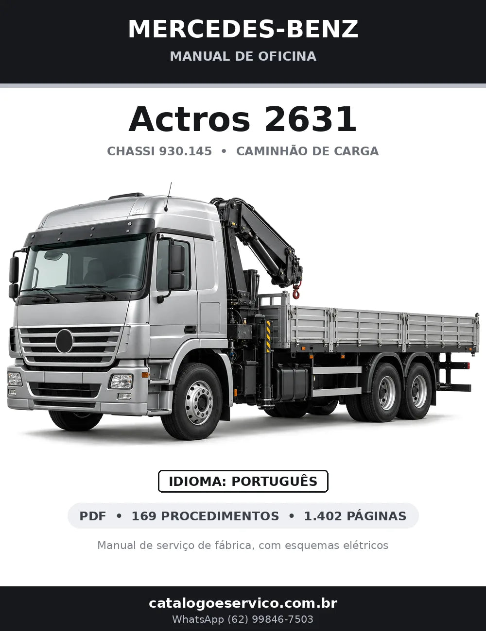 Capa do manual de oficina Mercedes-Benz Actros 2631