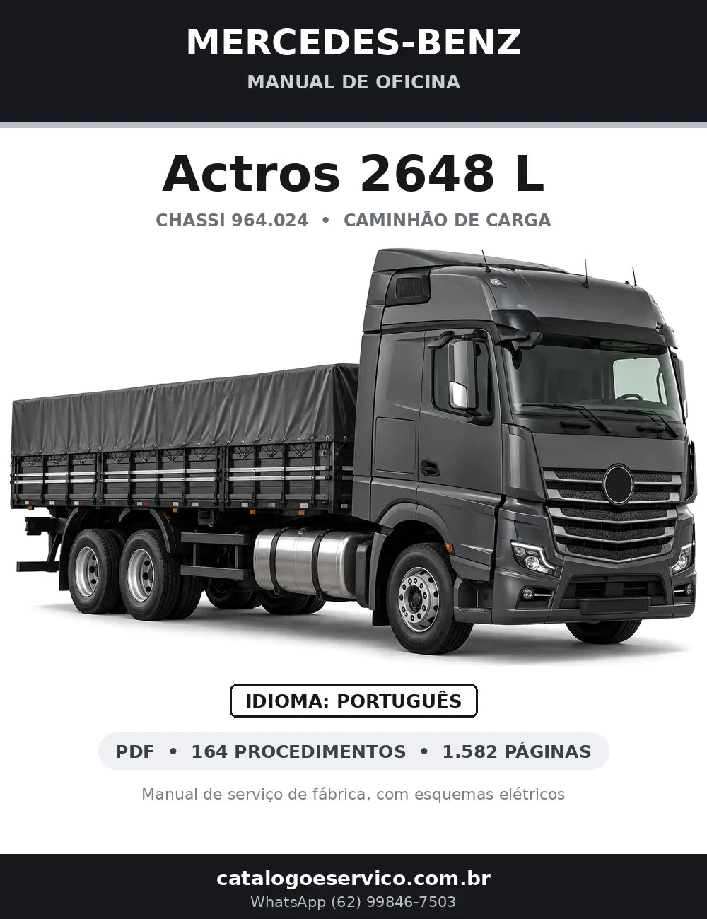 Capa do manual de oficina Mercedes-Benz Actros 2648 L