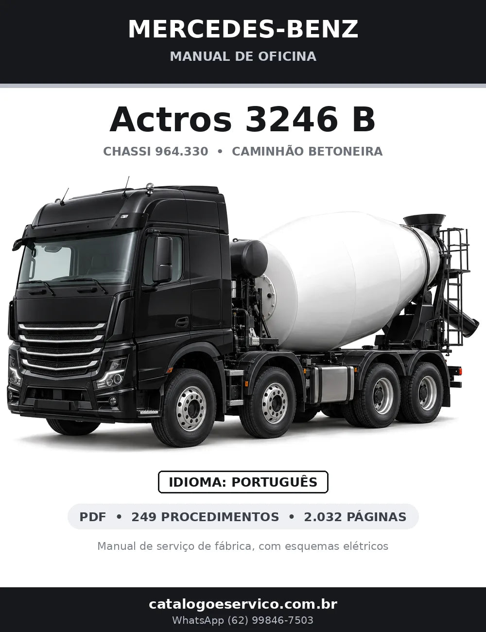Capa do manual de oficina Mercedes-Benz Actros 3246 B