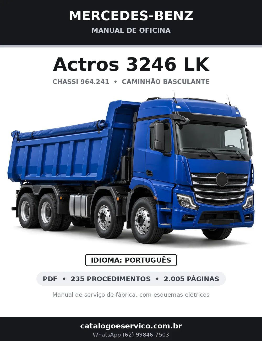 Capa do manual de oficina Mercedes-Benz Actros 3246 LK