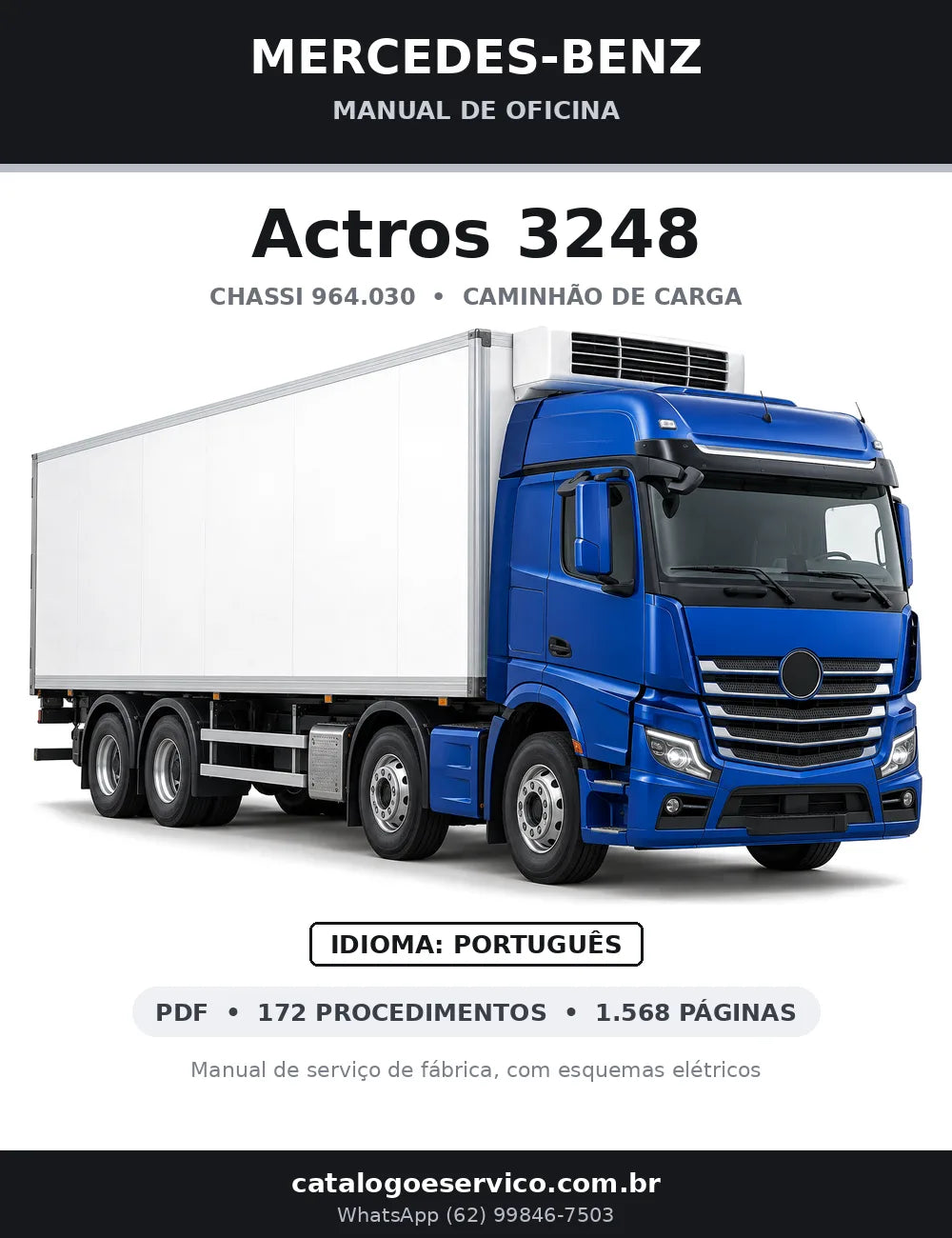 Capa do manual de oficina Mercedes-Benz Actros 3248