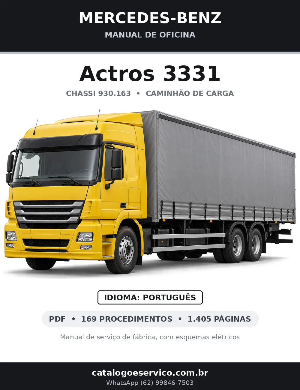 Capa do manual de oficina Mercedes-Benz Actros 3331