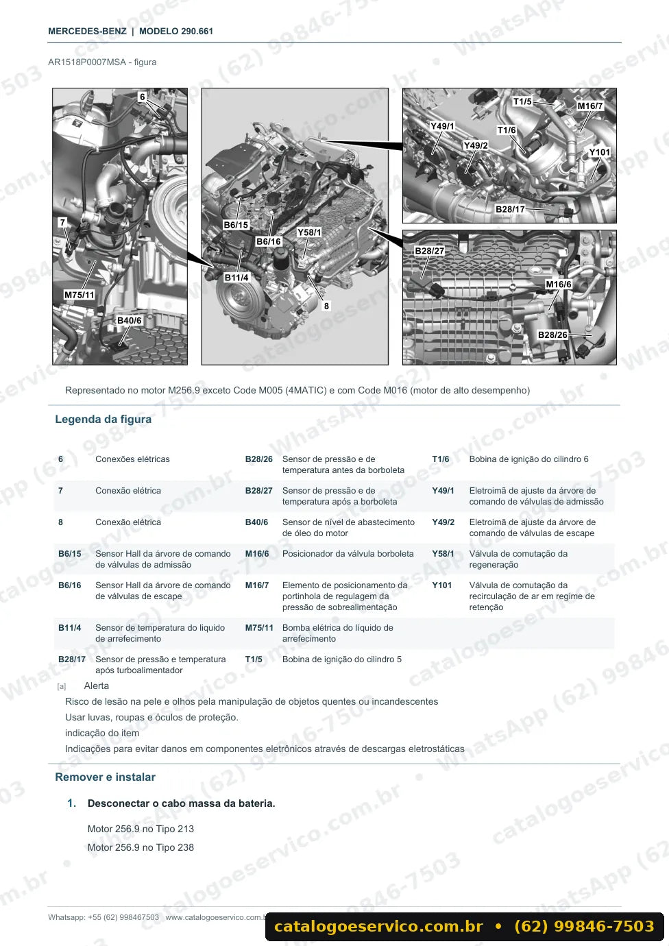 Página de procedimento do manual de oficina Mercedes-Benz AMG GT 53 4 portas (X290)