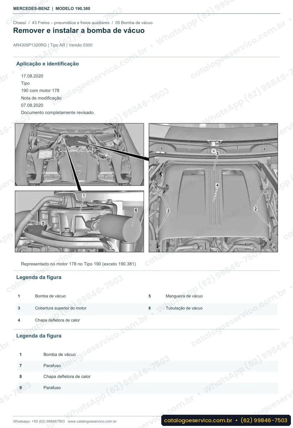 Página de procedimento do manual de oficina Mercedes-Benz AMG GT C (C190)