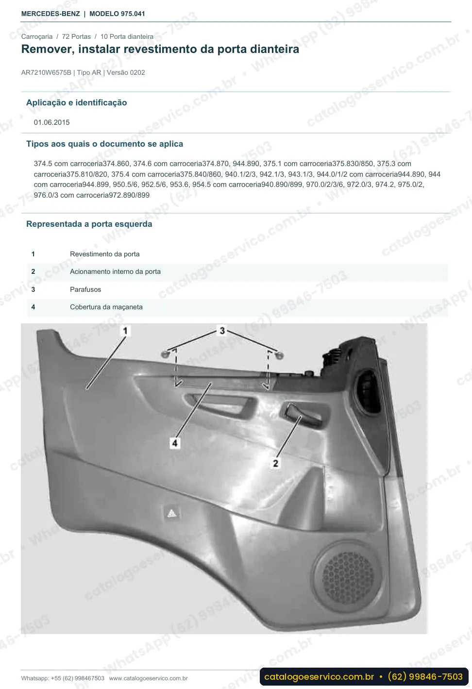 Página de procedimento do manual de oficina Mercedes-Benz Atego 1018 KO