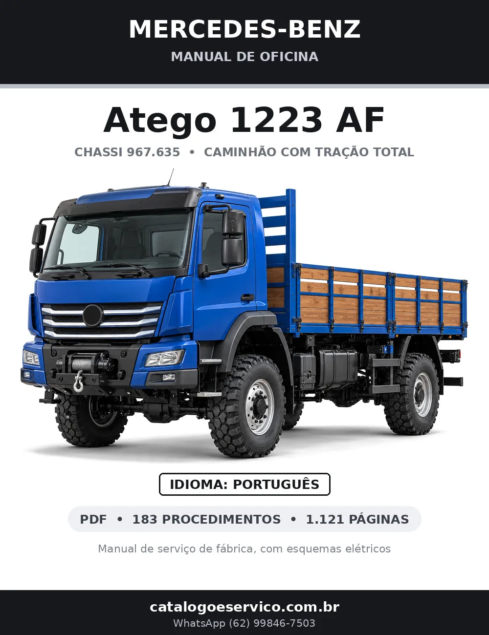 Capa do manual de oficina Mercedes-Benz Atego 1223 AF