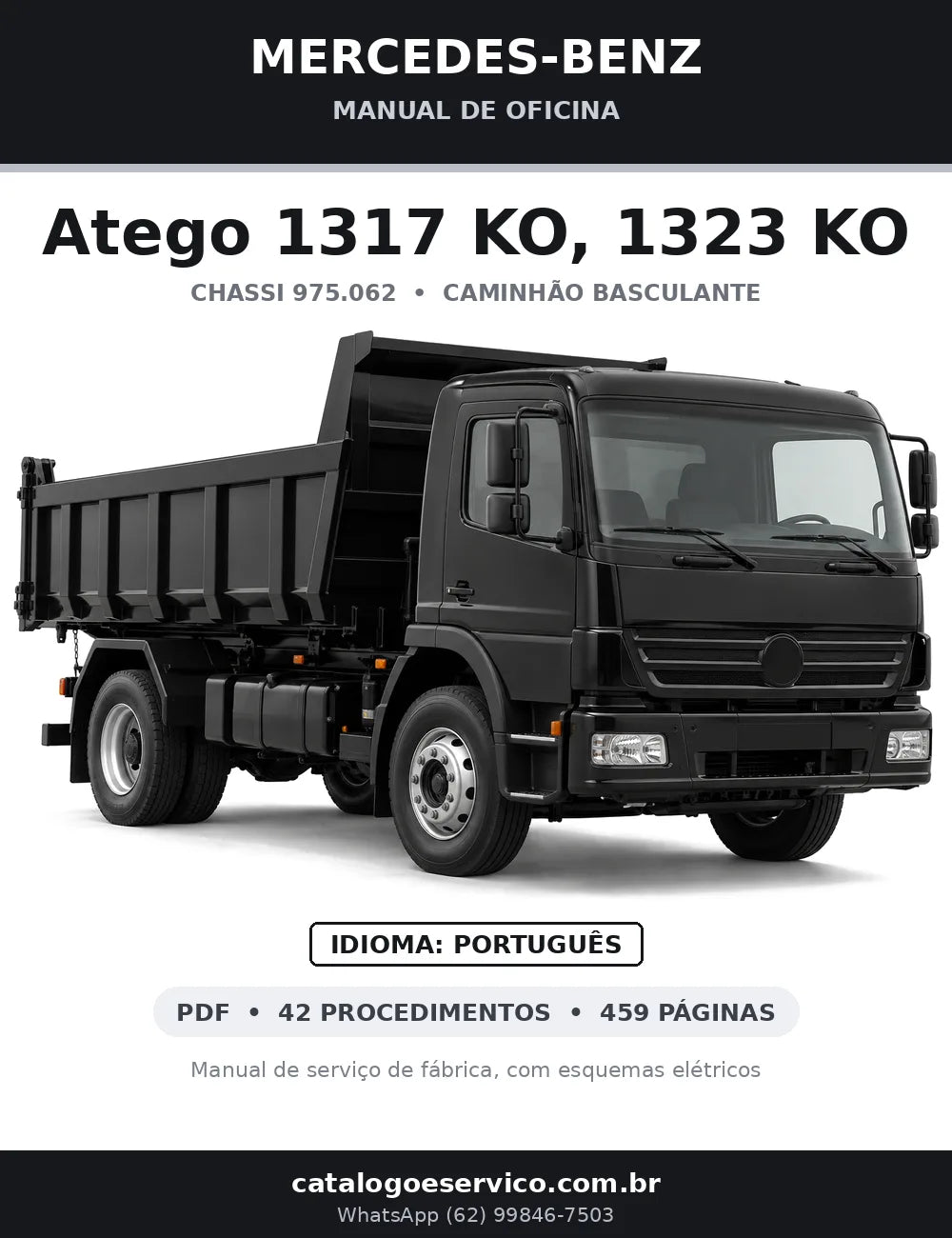 Capa do manual de oficina Mercedes-Benz Atego 1317 KO, 1323 KO