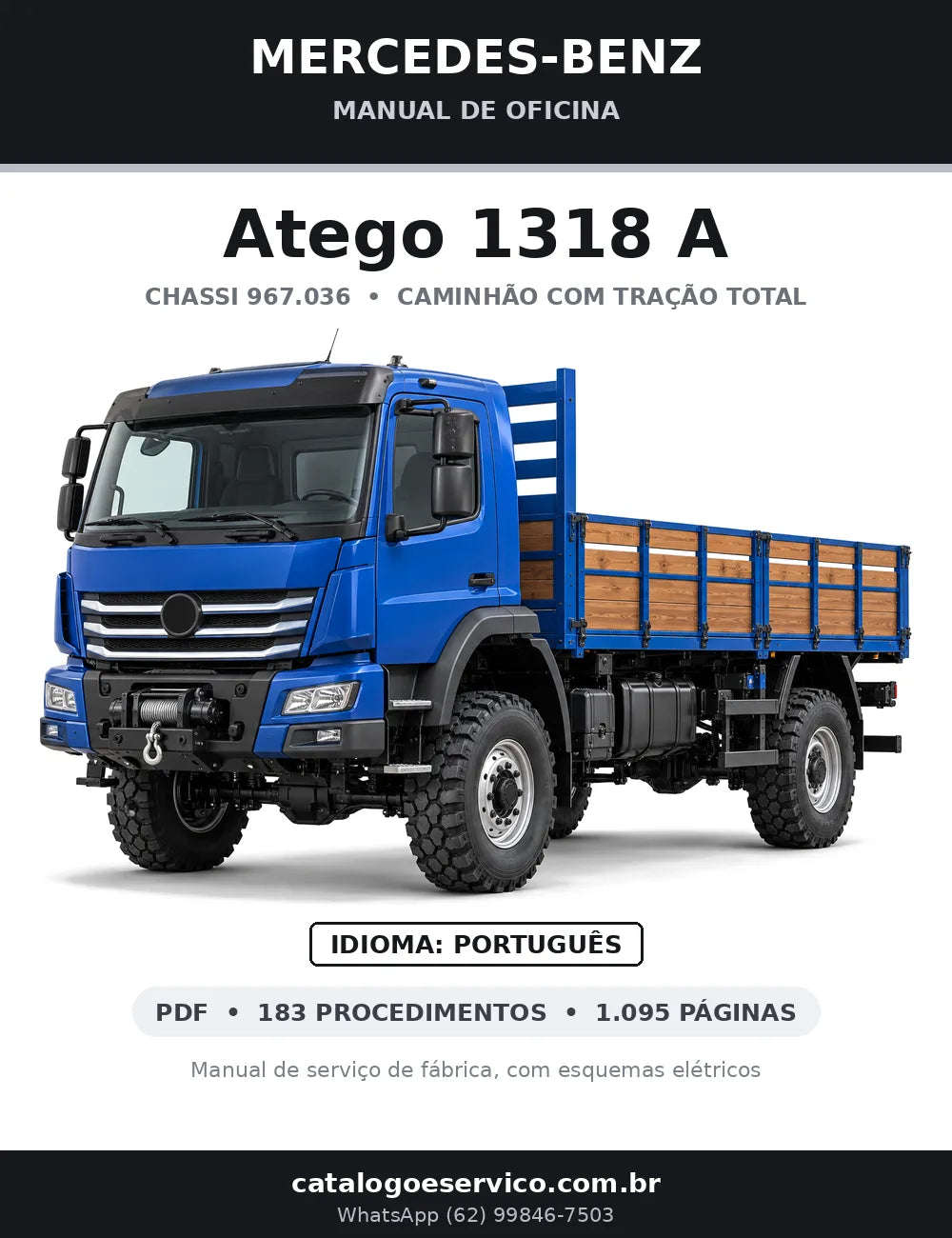 Capa do manual de oficina Mercedes-Benz Atego 1318 A