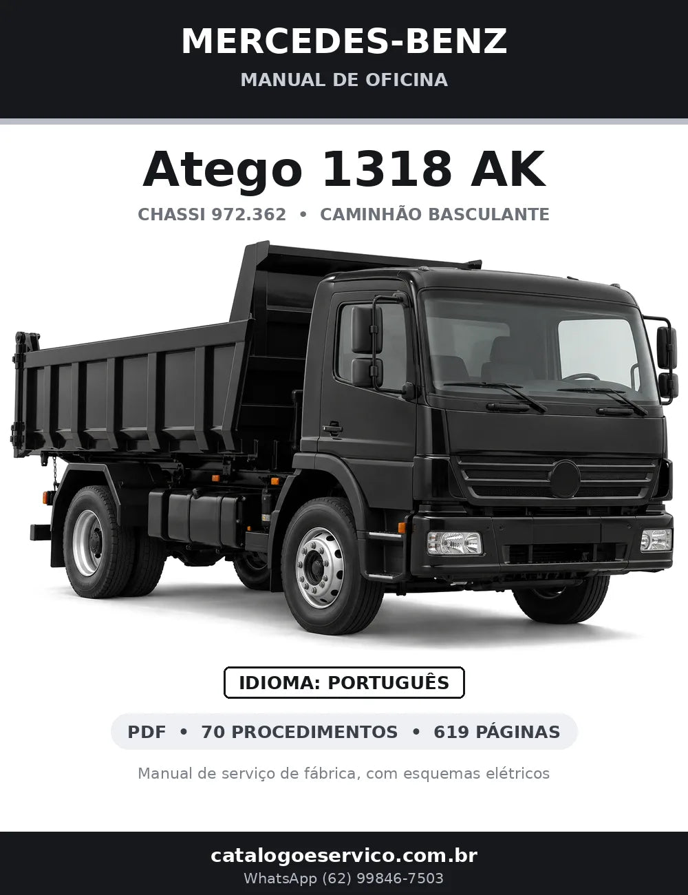 Capa do manual de oficina Mercedes-Benz Atego 1318 AK