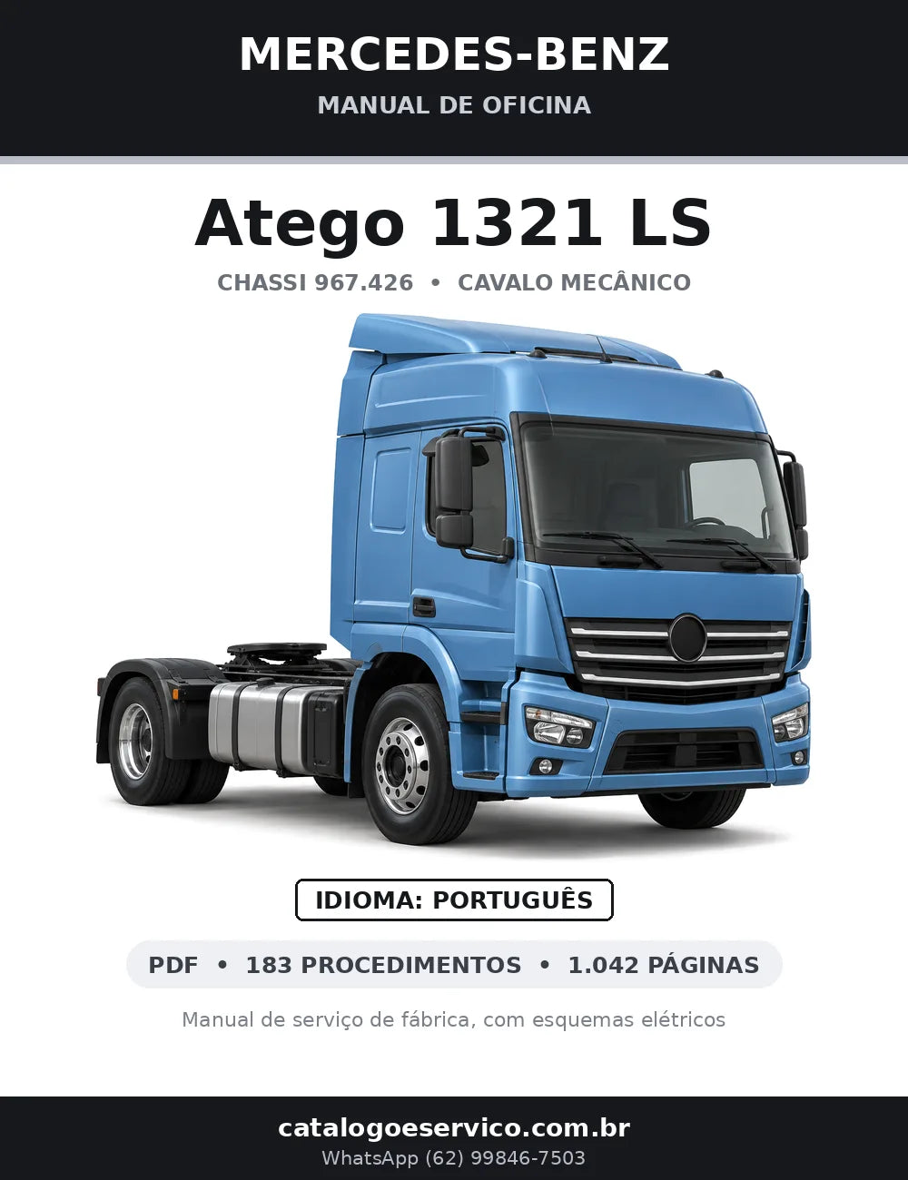 Capa do manual de oficina Mercedes-Benz Atego 1321 LS