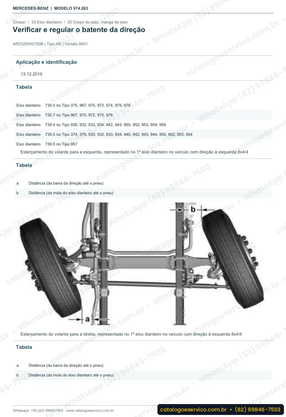 Página de procedimento do manual de oficina Mercedes-Benz Atego 1322 LS