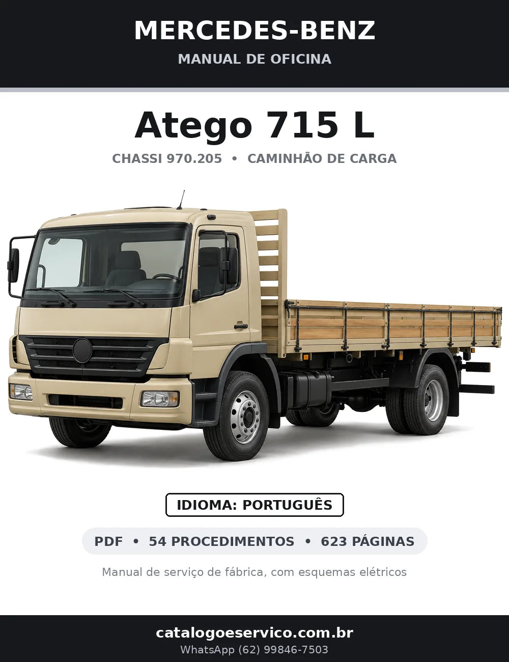 Capa do manual de oficina Mercedes-Benz Atego 715 L
