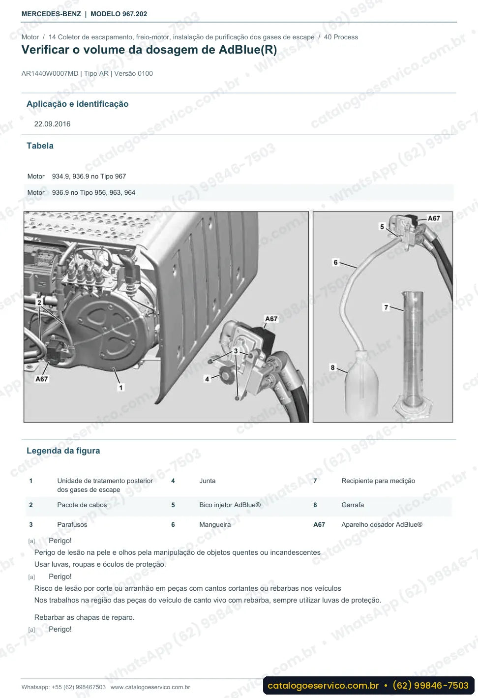 Página de procedimento do manual de oficina Mercedes-Benz Atego 821 K