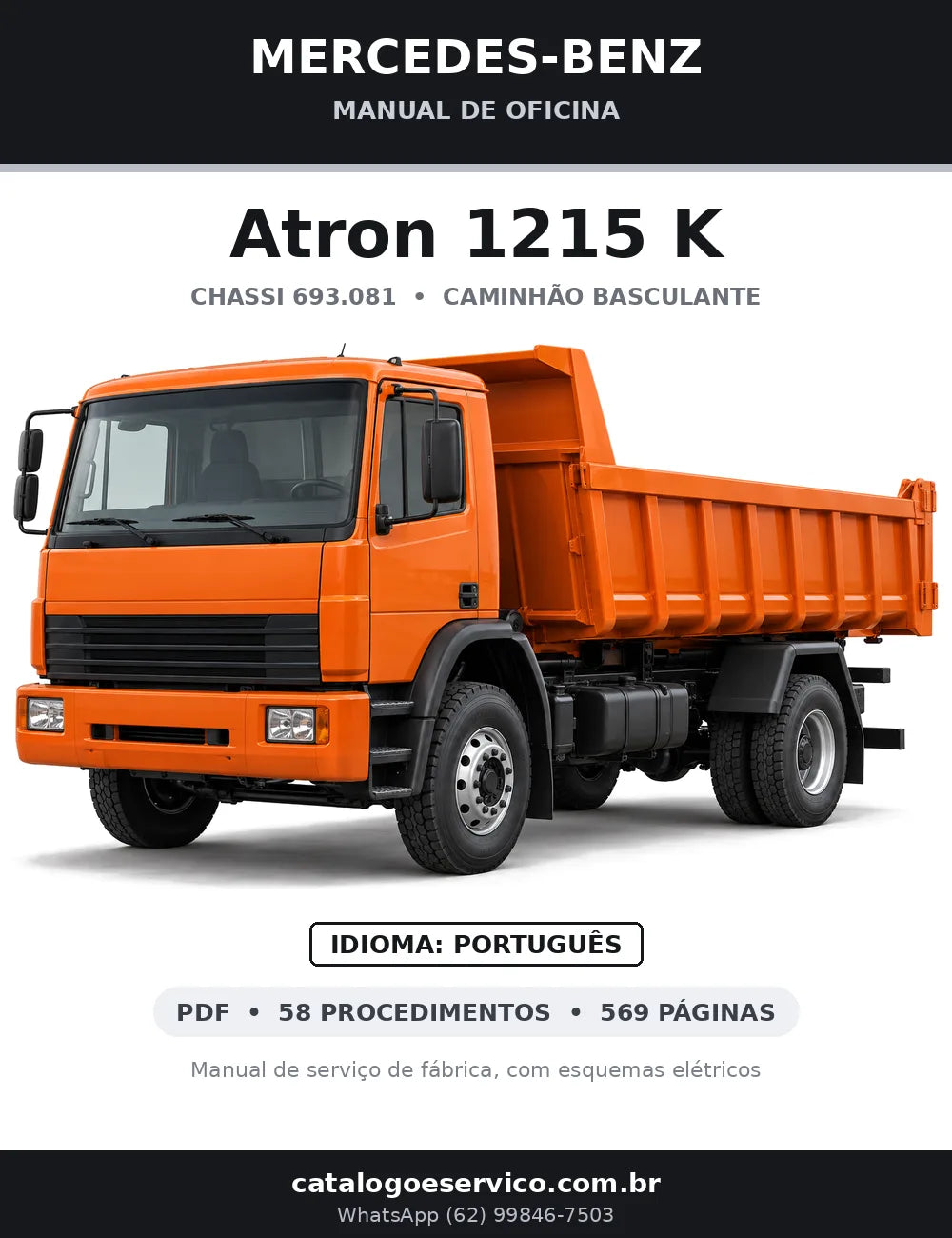 Capa do manual de oficina Mercedes-Benz Atron 1215 K