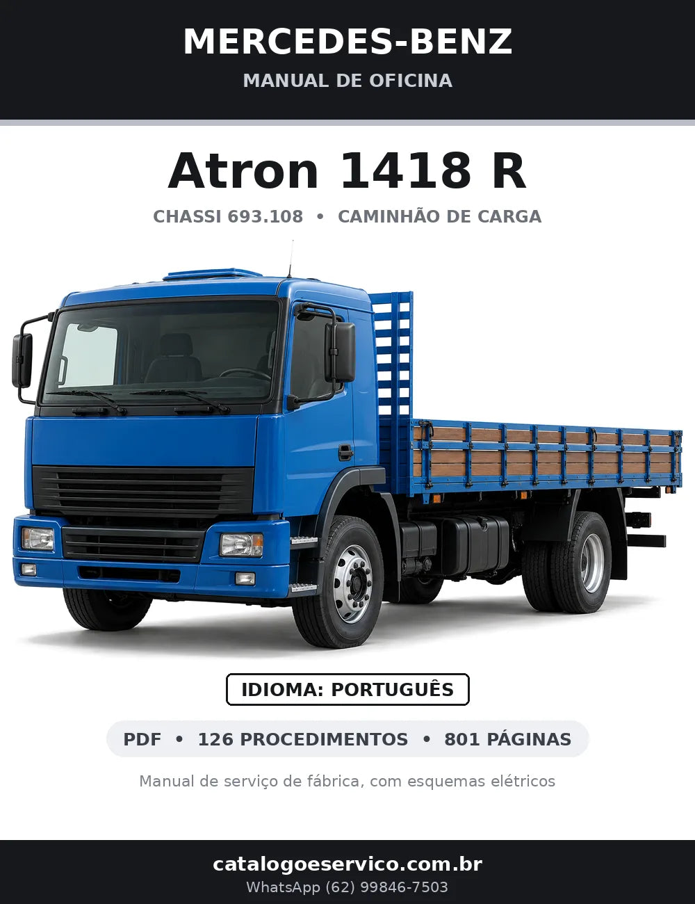 Capa do manual de oficina Mercedes-Benz Atron 1418 R