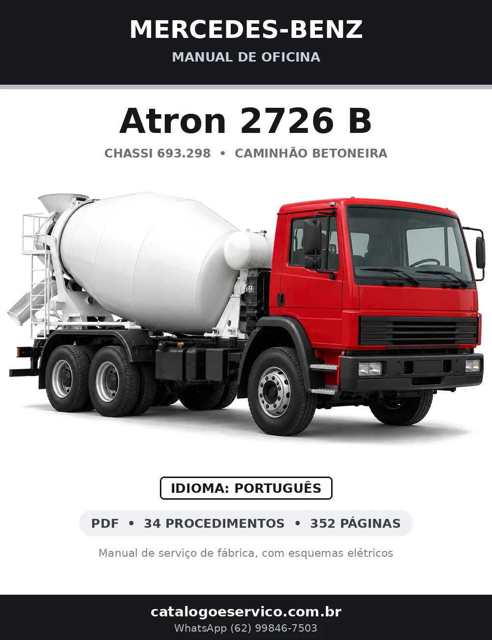 Capa do manual de oficina Mercedes-Benz Atron 2726 B