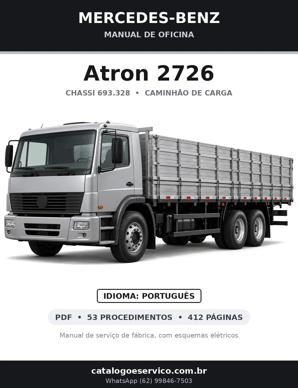 Capa do manual de oficina Mercedes-Benz Atron 2726