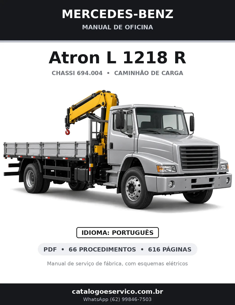 Capa do manual de oficina Mercedes-Benz Atron L 1218 R