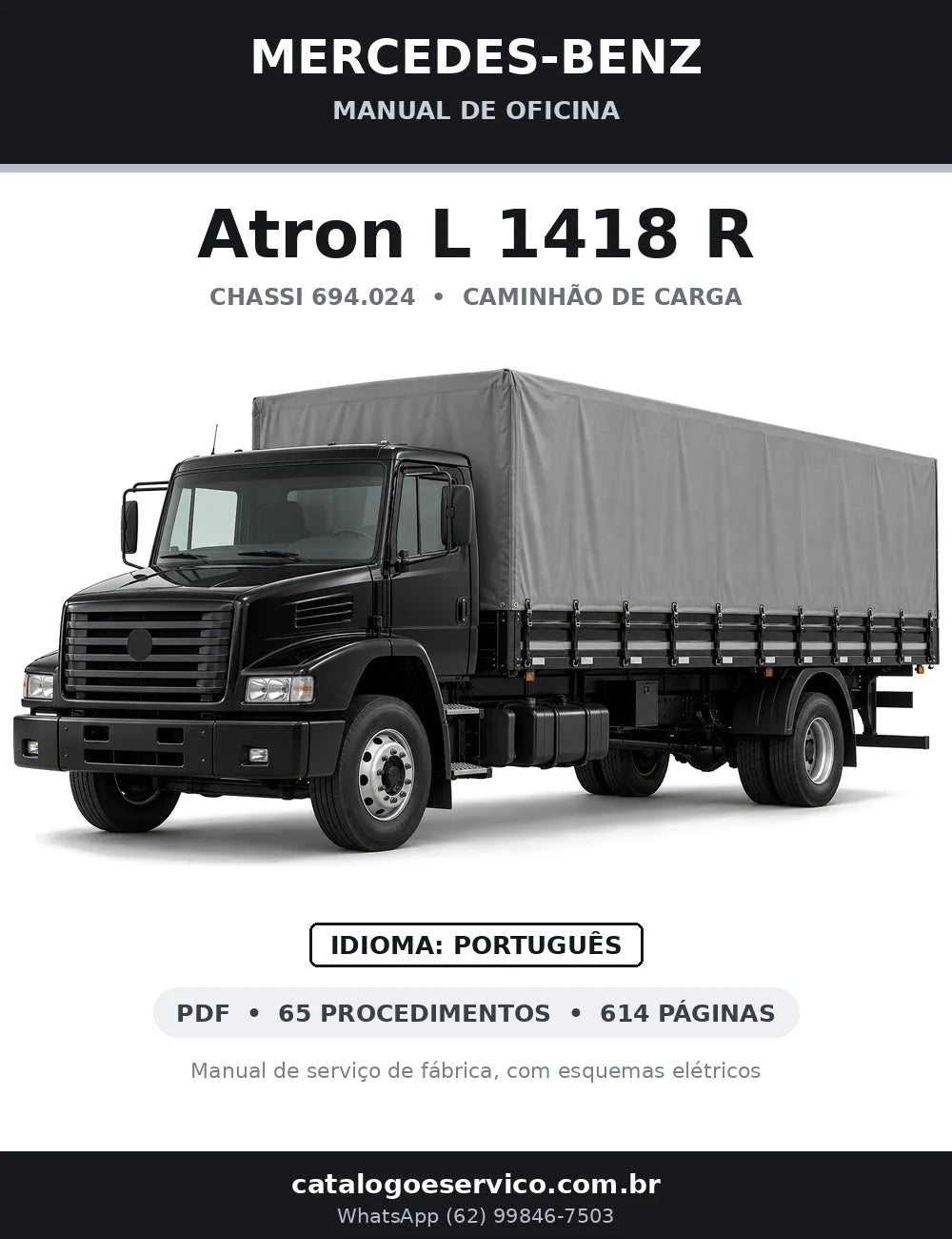 Capa do manual de oficina Mercedes-Benz Atron L 1418 R