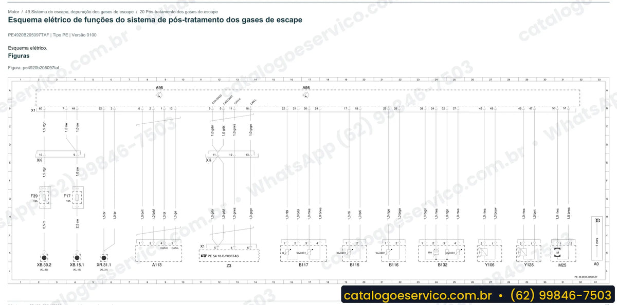 Página de esquema elétrico do Mercedes-Benz Atron L 1635