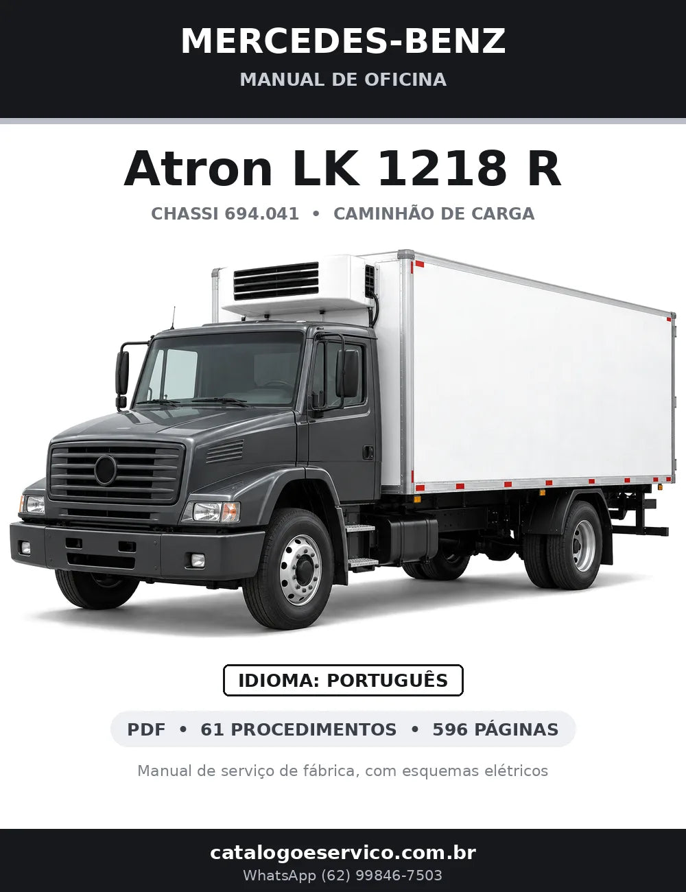Capa do manual de oficina Mercedes-Benz Atron LK 1218 R