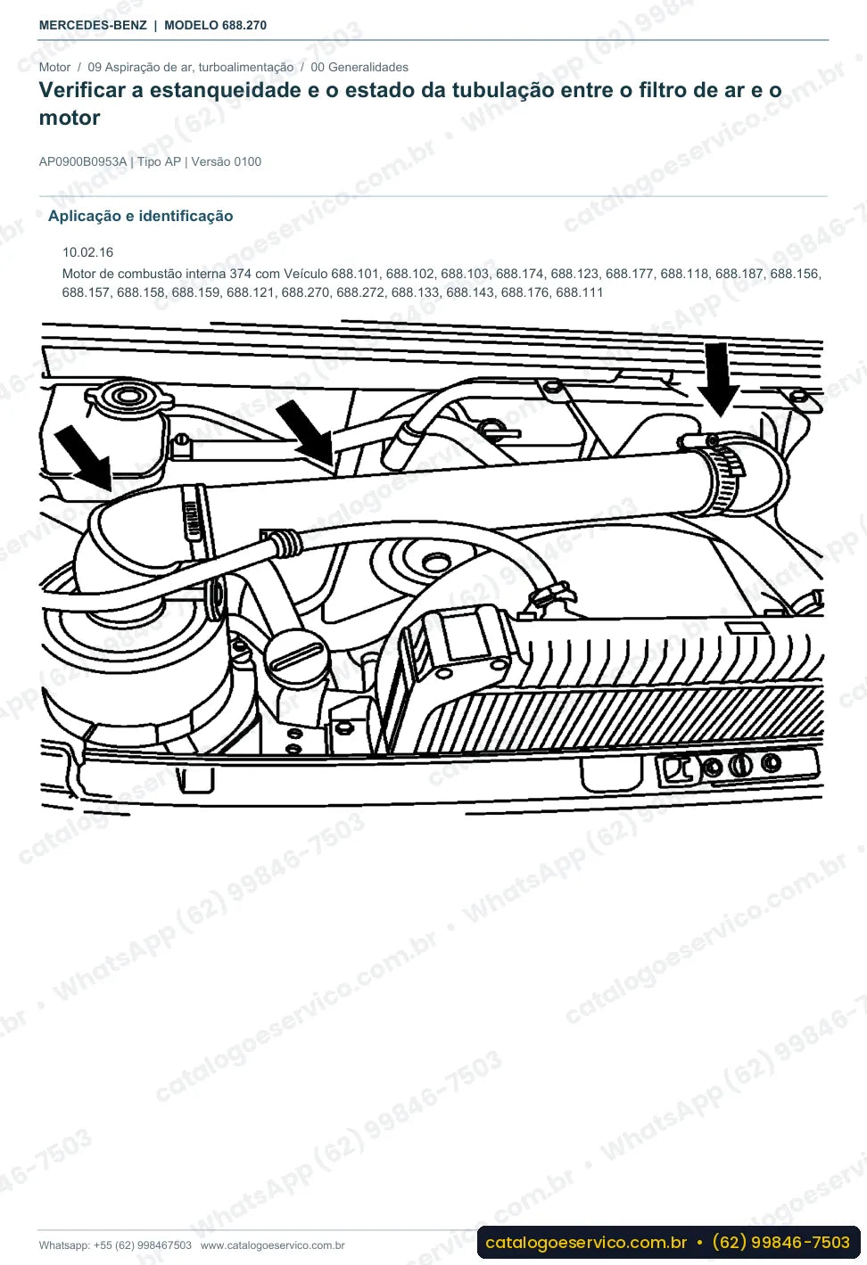 Página de procedimento do manual de oficina Mercedes-Benz Atron LO 712