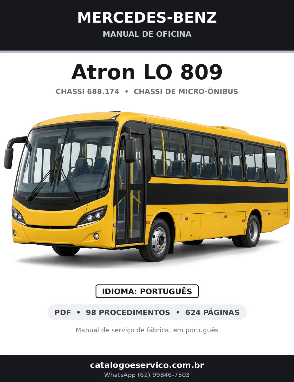 Capa do manual de oficina Mercedes-Benz Atron LO 809