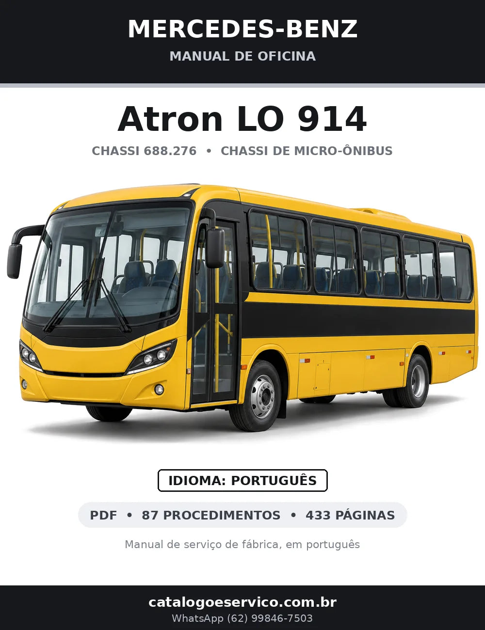 Capa do manual de oficina Mercedes-Benz Atron LO 914