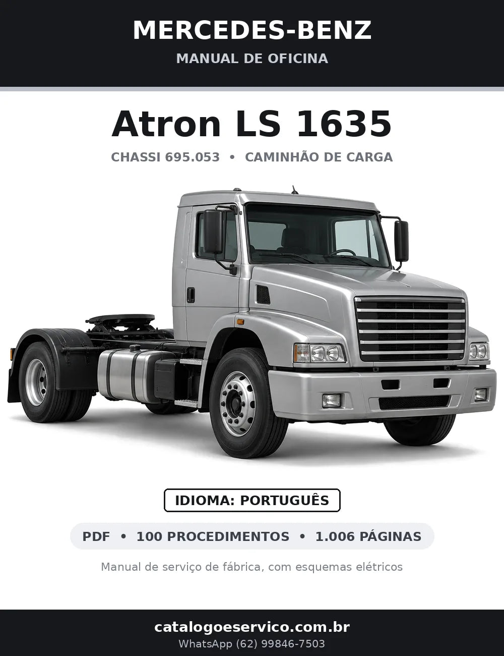 Capa do manual de oficina Mercedes-Benz Atron LS 1635
