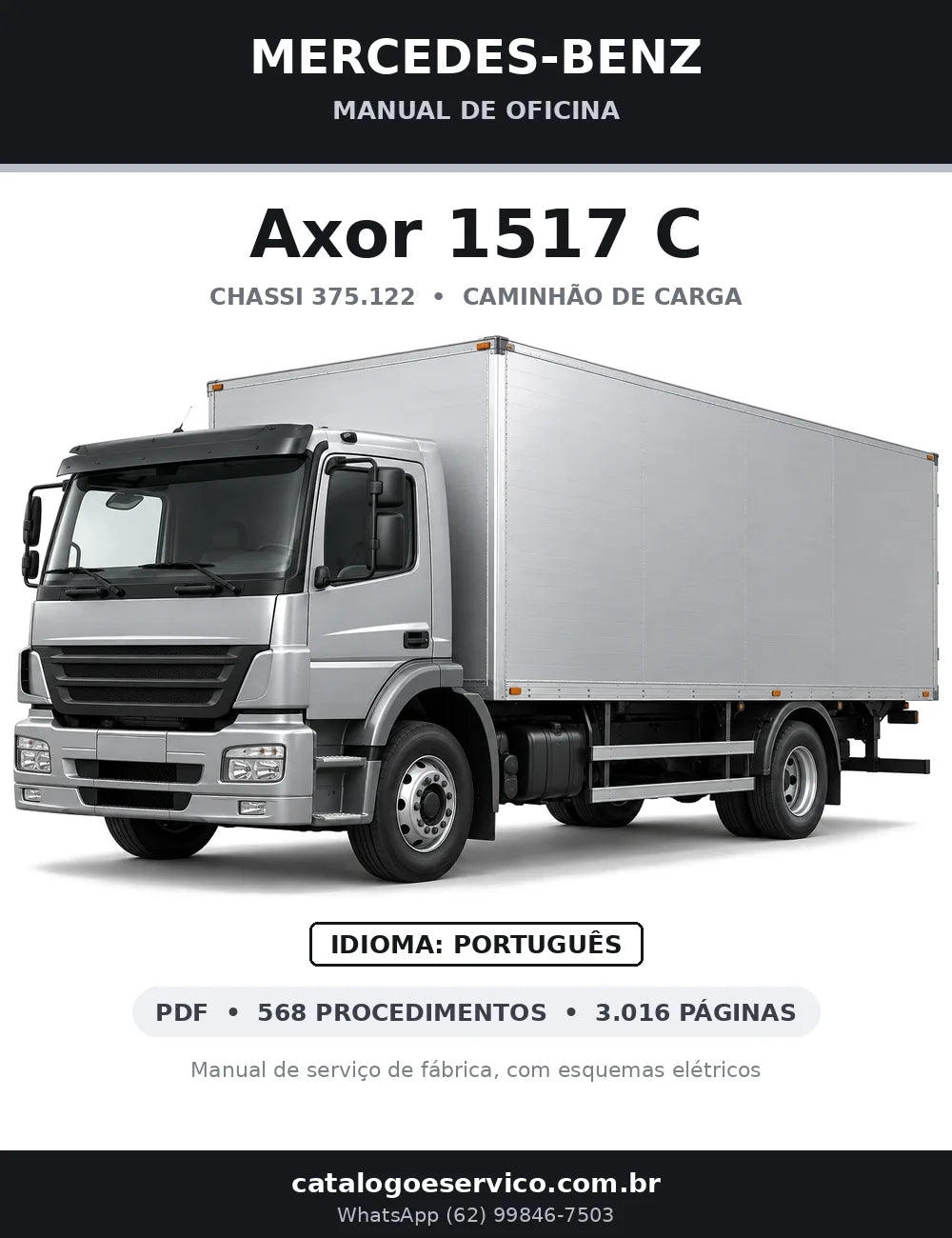 Capa do manual de oficina Mercedes-Benz Axor 1517 C