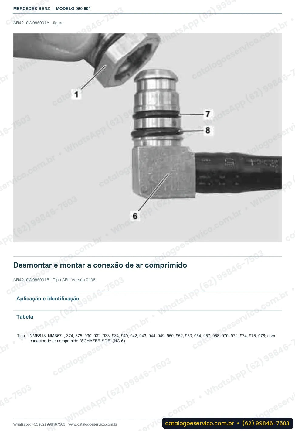 Página de procedimento do manual de oficina Mercedes-Benz Axor 1829