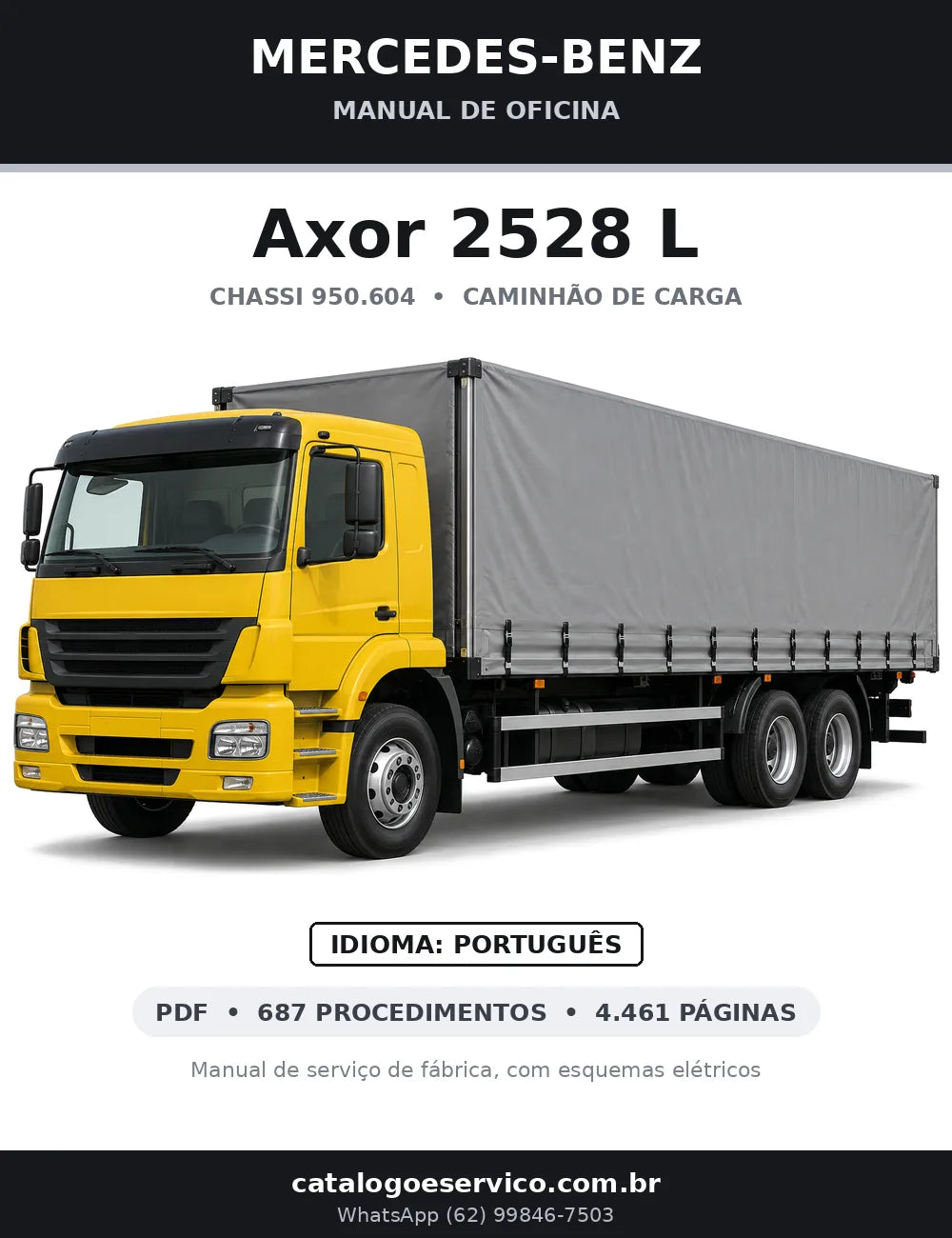 Capa do manual de oficina Mercedes-Benz Axor 2528 L