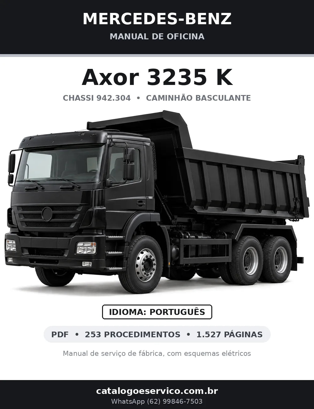 Capa do manual de oficina Mercedes-Benz Axor 3235 K
