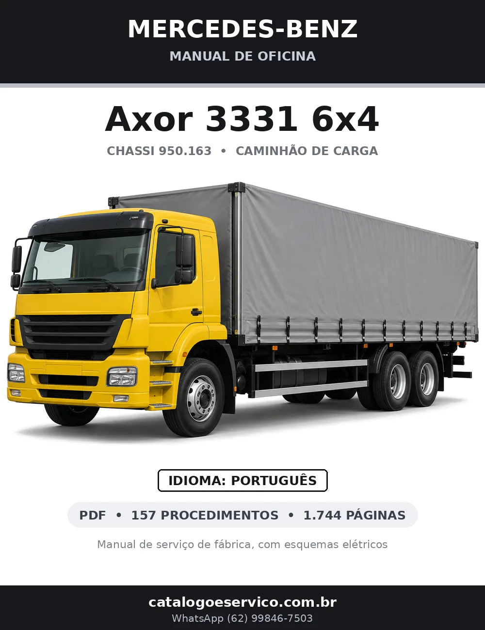 Capa do manual de oficina Mercedes-Benz Axor 3331 6x4