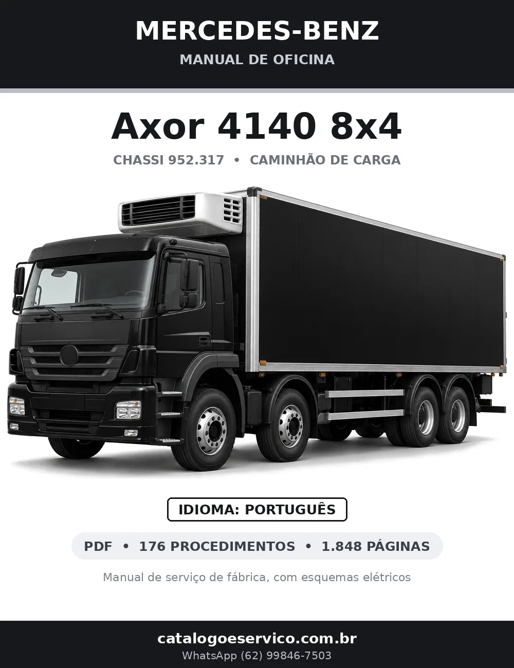 Capa do manual de oficina Mercedes-Benz Axor 4140 8x4