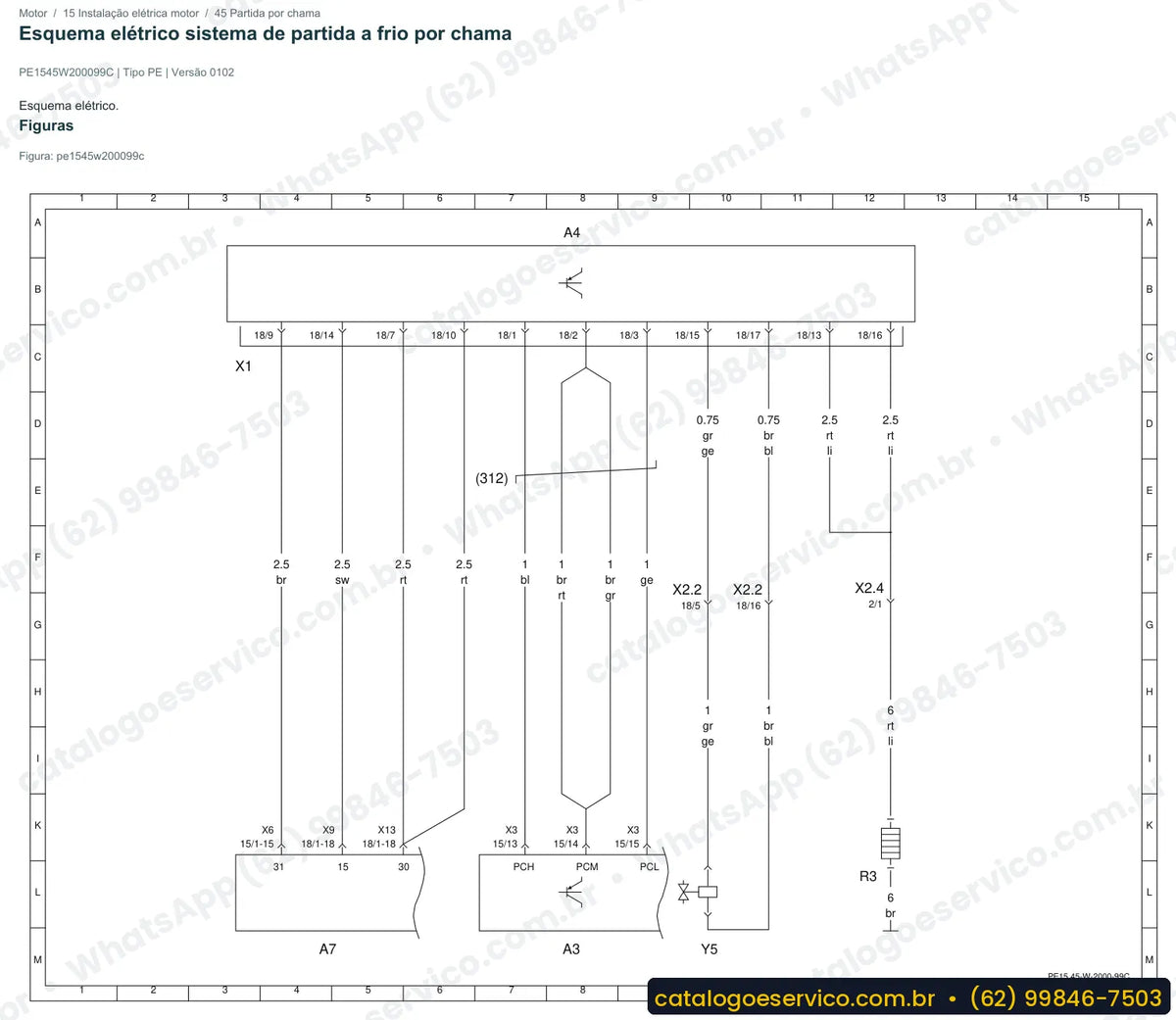 Página de esquema elétrico do Mercedes-Benz Axor 4140 8x8