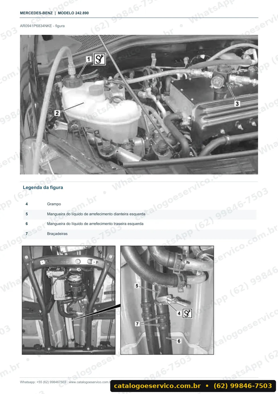 Página de procedimento do manual de oficina Mercedes-Benz B 250 e (W242)