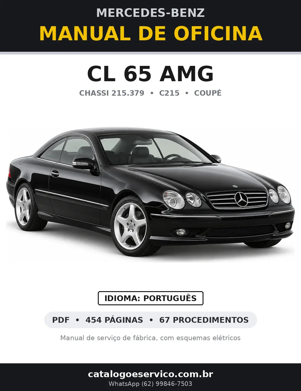 Capa do manual de oficina Mercedes-Benz CL 65 AMG (C215)
