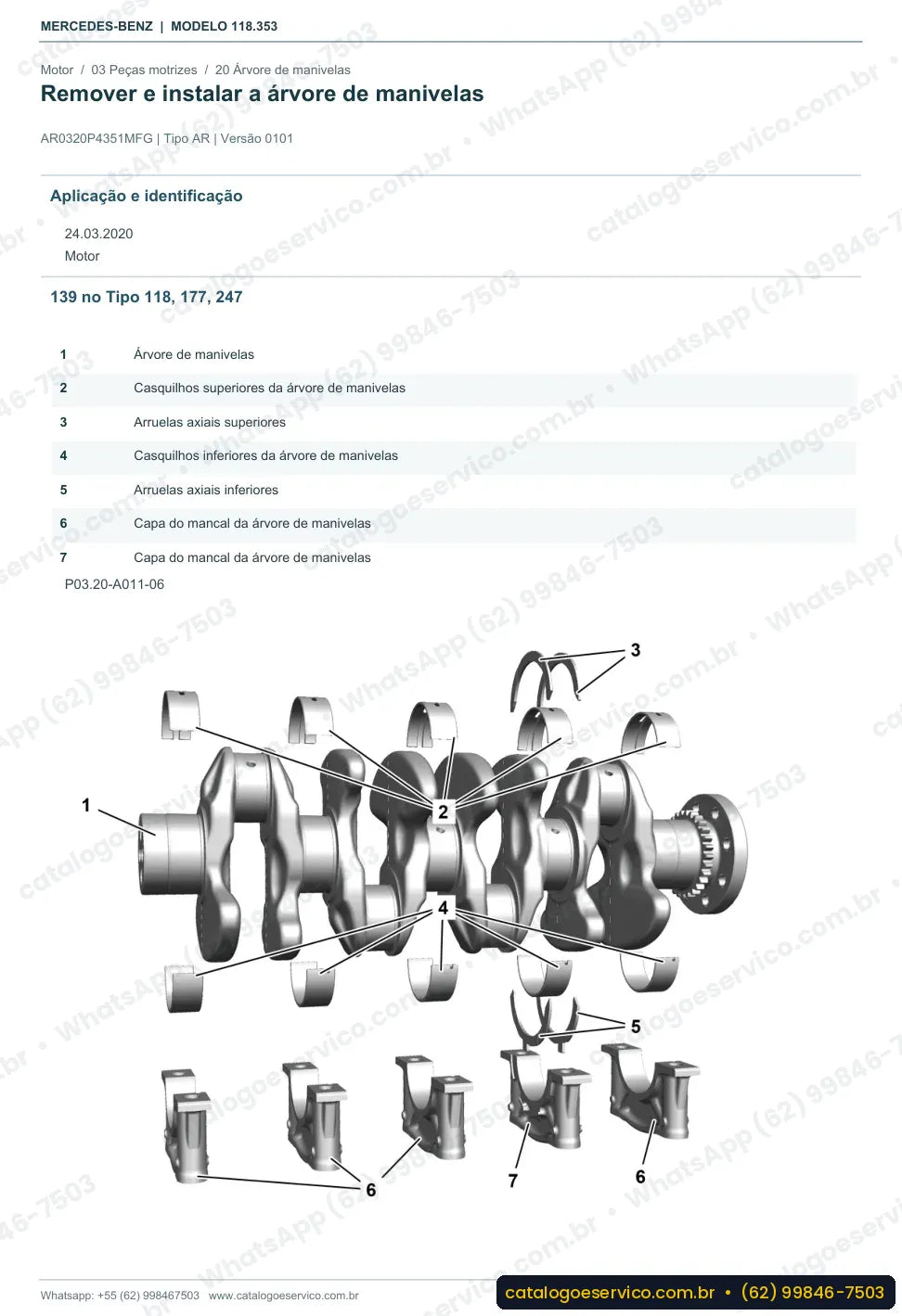 Página de procedimento do manual de oficina Mercedes-Benz CLA 45 AMG (C118)
