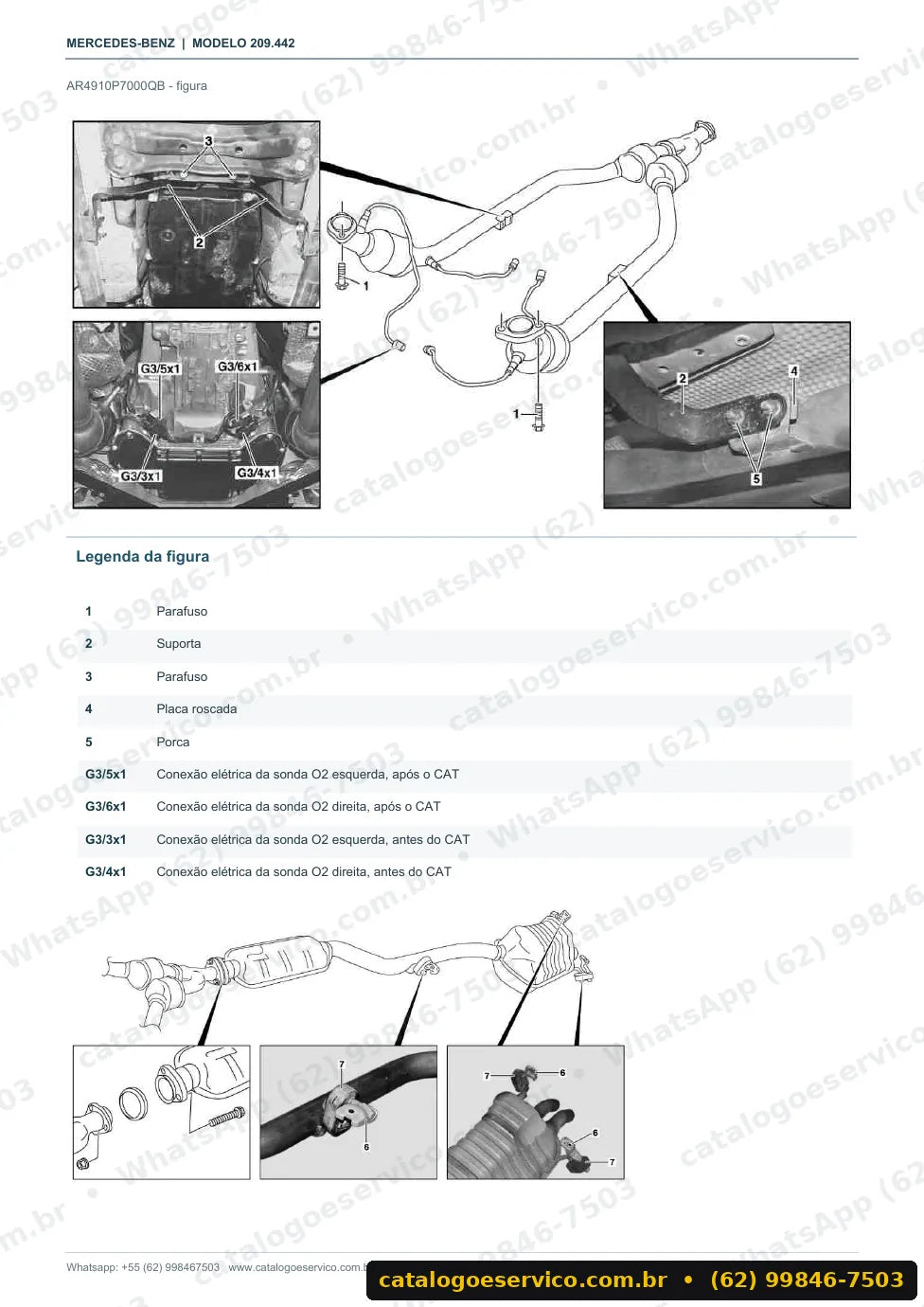 Página de procedimento do manual de oficina Mercedes-Benz CLK 200 (C209)